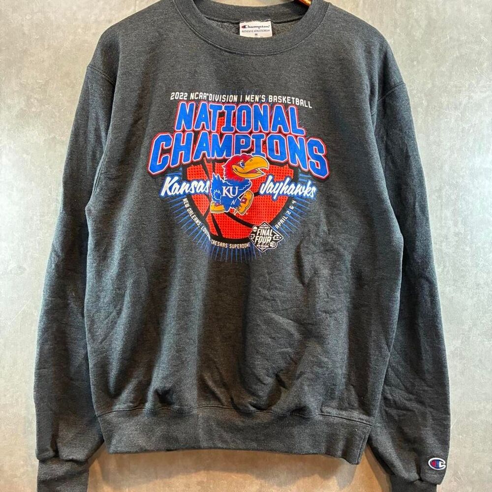 Champion Men's Grey and Black Sweatshirt